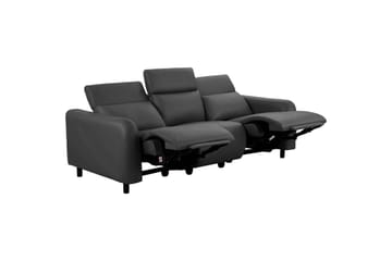Reclinersoffa utan hörn Loft24 Skaane Reclinersoffa 3-sits Grey Artificial leather - Möbler - Soffa - Biosoffa & reclinersoffa