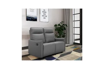 Reclinersoffa utan hörn Loft24 Soffa 2-sits Loft24 Lugo Grey Artificial leather - Möbler - Soffa - Biosoffa & reclinersoffa