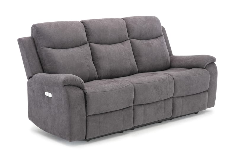 Soffa Milo 3-sits - Grå - Biosoffa & reclinersoffa - 3 sits biosoffa & reclinersoffa