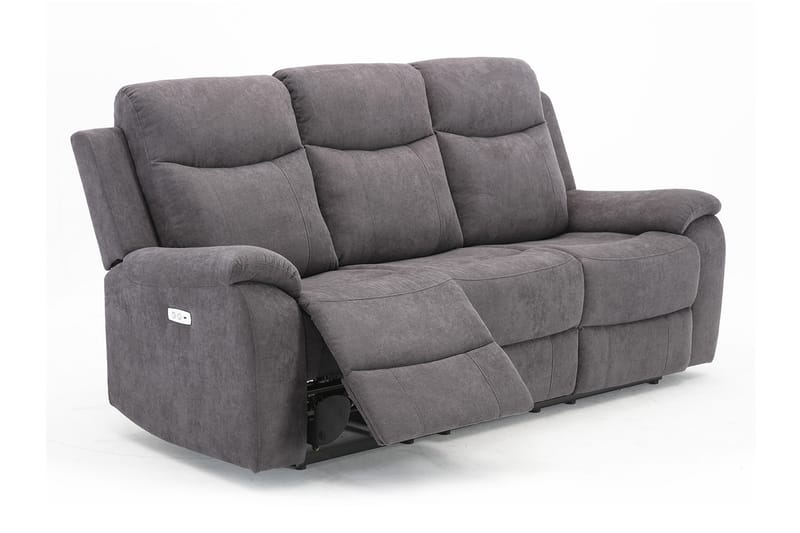 Soffa Milo 3-sits - Grå - Biosoffa & reclinersoffa - 3 sits biosoffa & reclinersoffa