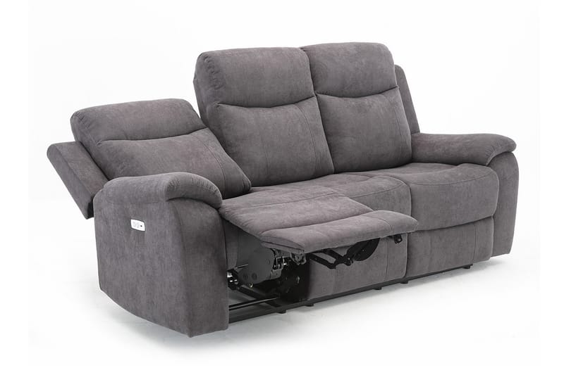 Soffa Milo 3-sits - Grå - Biosoffa & reclinersoffa - 3 sits biosoffa & reclinersoffa