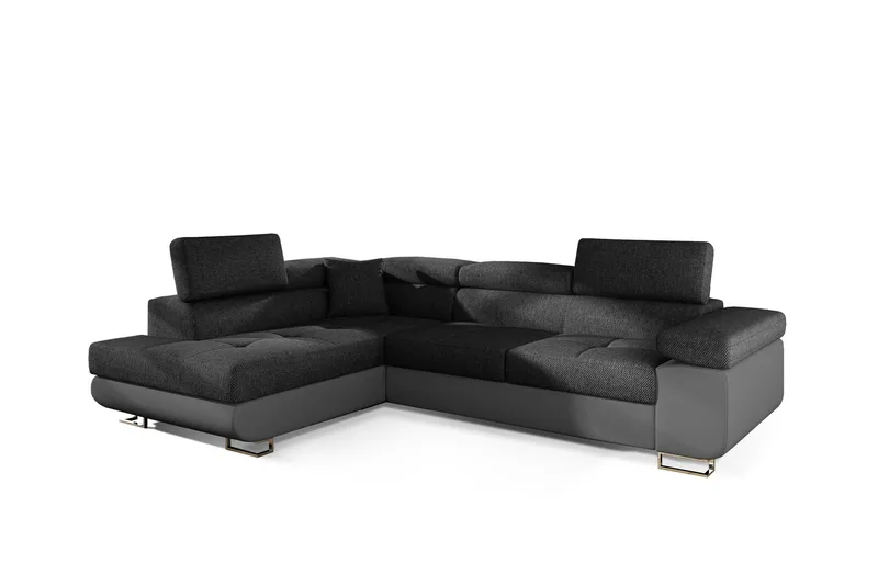 Bobis Bäddsoffa med Schäslong Vänster - Grå - Möbler - Soffa - Skinnsoffa