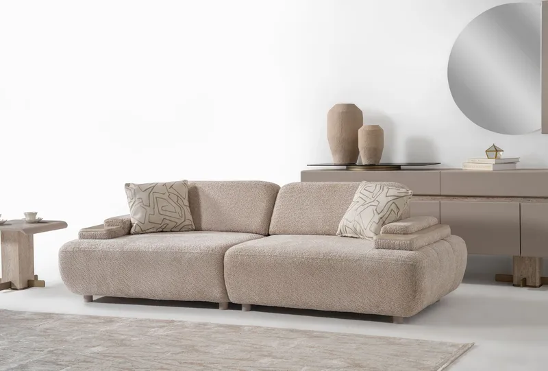 Bonavista 3-sits Soffa Bouclet - Beige - Möbler - Soffa - 3 sits soffa