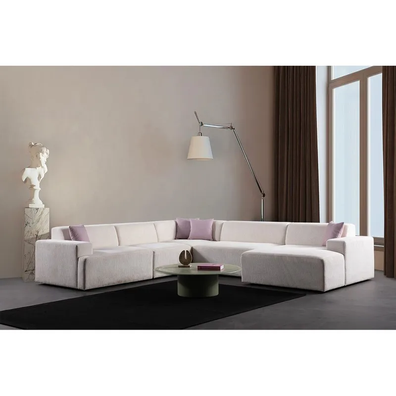 Branorin 6-sits Hörnsoffa - Krämvit - Möbler - Soffa - Hörnsoffa