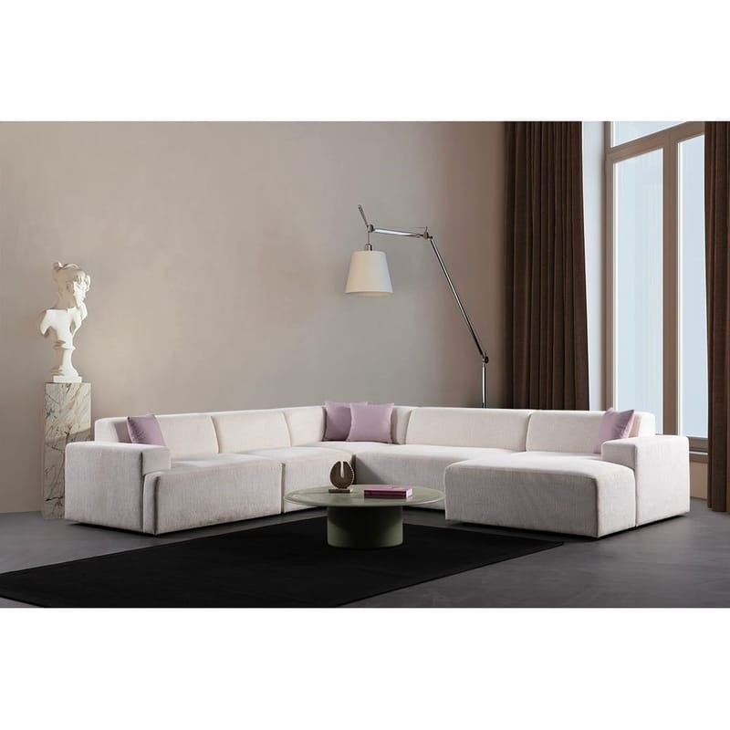 Branorin 6-sits Hörnsoffa - Krämvit - Möbler - Soffa - Hörnsoffa