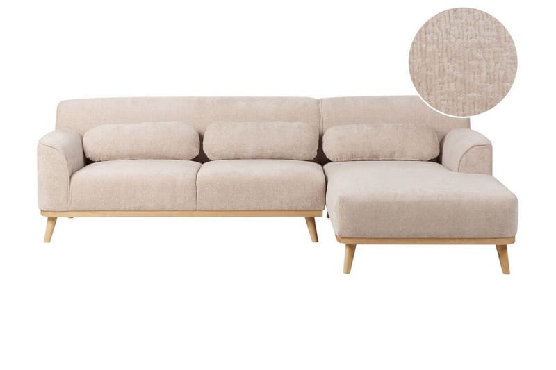 Bree Hörnsoffa 3-sits - Beige/Ljust trä - Möbler - Soffa - Bäddsoffa - Hörnbäddsoffa