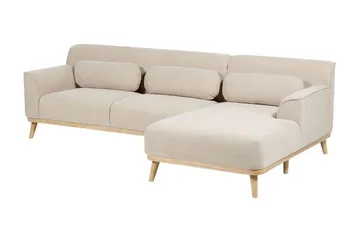 Bree Hörnsoffa 3-sits - Beige/Ljust trä - Möbler - Soffa - Bäddsoffa - Hörnbäddsoffa