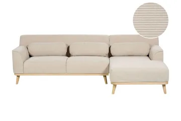 Bree Hörnsoffa 3-sits - Beige/Ljust trä - Möbler - Soffa - Bäddsoffa - Hörnbäddsoffa