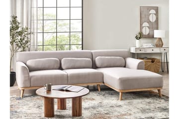 Bree Hörnsoffa 3-sits - Grå/Ljust trä - Möbler - Soffa - Bäddsoffa - Hörnbäddsoffa