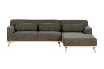 Bree Hörnsoffa 3-sits - Grön/Ljust trä - Möbler - Soffa - Bäddsoffa - Hörnbäddsoffa