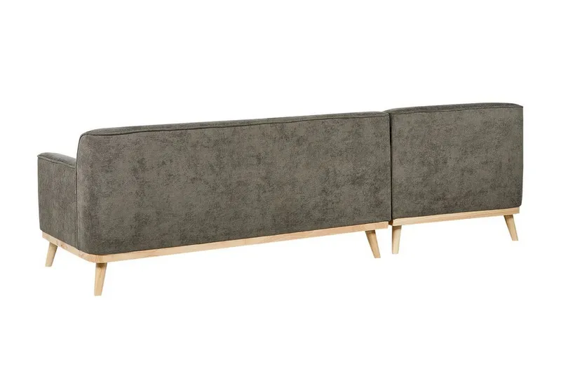 Bree Hörnsoffa 3-sits - Grön/Ljust trä - Möbler - Soffa - Bäddsoffa - Hörnbäddsoffa