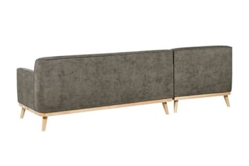 Bree Hörnsoffa 3-sits - Grön/Ljust trä - Möbler - Soffa - Bäddsoffa - Hörnbäddsoffa