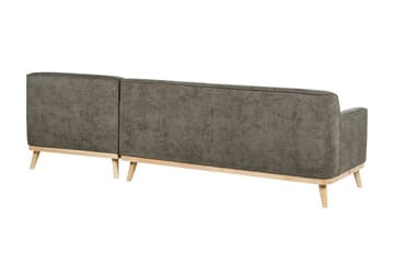 Bree Hörnsoffa 3-sits - Grön/Ljust trä - Möbler - Soffa - Bäddsoffa - Hörnbäddsoffa