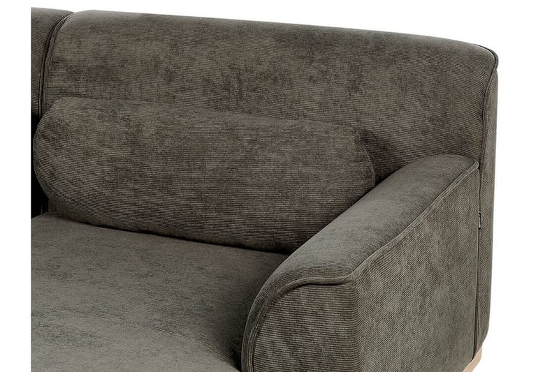 Bree Hörnsoffa 3-sits - Grön/Ljust trä - Möbler - Soffa - Bäddsoffa - Hörnbäddsoffa