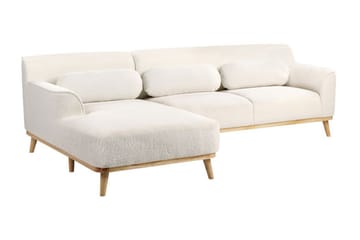 Bree Hörnsoffa 3-sits - Vit/Ljust trä - Möbler - Soffa - Hörnsoffa