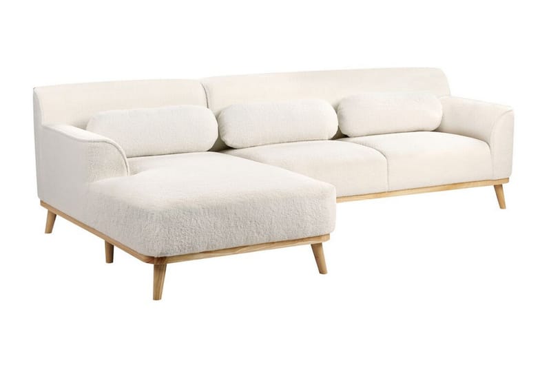 Bree Hörnsoffa 3-sits - Vit/Ljust trä - Möbler - Soffa - Bäddsoffa - Hörnbäddsoffa