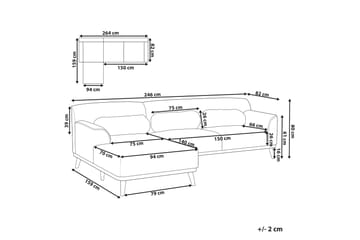 Bree Hörnsoffa 3-sits - Vit/Ljust trä - Möbler - Soffa - Bäddsoffa - Hörnbäddsoffa