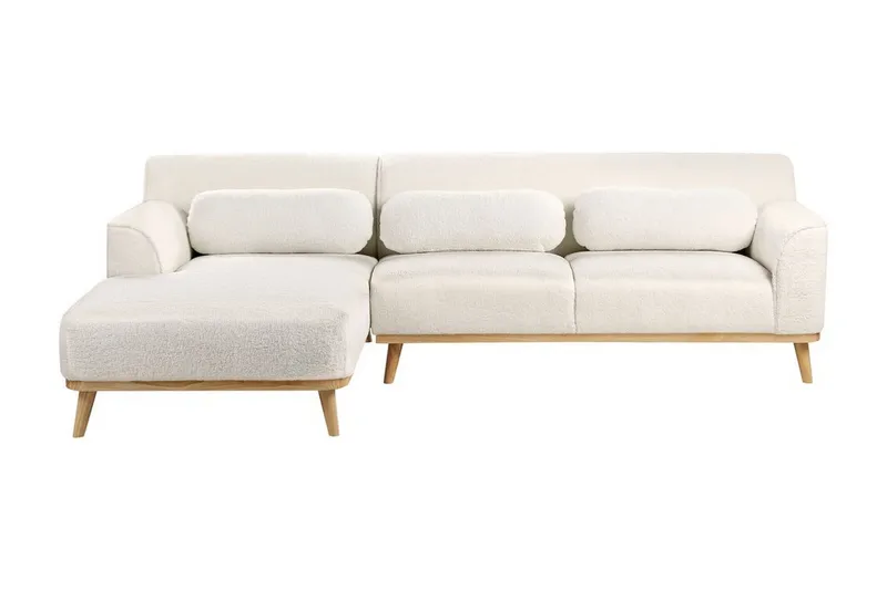 Bree Hörnsoffa 3-sits - Vit/Ljust trä - Möbler - Soffa - Hörnsoffa