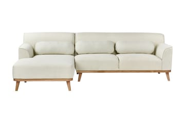 Bree Hörnsoffa 3-sits - Vit/Ljust trä - Möbler - Soffa - Bäddsoffa - Hörnbäddsoffa