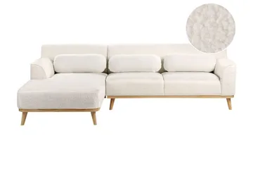 Bree Hörnsoffa 3-sits - Vit/Ljust trä - Möbler - Soffa - Bäddsoffa - Hörnbäddsoffa
