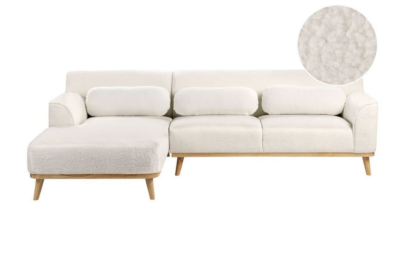 Bree Hörnsoffa 3-sits - Vit/Ljust trä - Möbler - Soffa - Bäddsoffa - Hörnbäddsoffa
