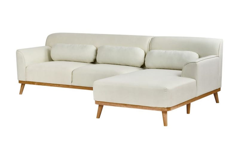 Bree Hörnsoffa 3-sits - Vit/Ljust trä - Möbler - Soffa - Bäddsoffa - Hörnbäddsoffa
