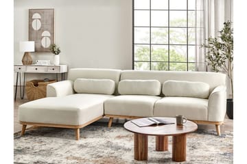 Bree Hörnsoffa 3-sits - Vit/Ljust trä - Möbler - Soffa - Bäddsoffa - Hörnbäddsoffa