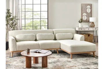 Bree Hörnsoffa 3-sits - Vit/Ljust trä - Möbler - Soffa - Bäddsoffa - Hörnbäddsoffa