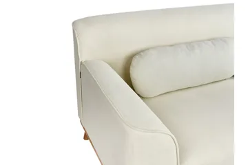 Bree Hörnsoffa 3-sits - Vit/Ljust trä - Möbler - Soffa - Bäddsoffa - Hörnbäddsoffa