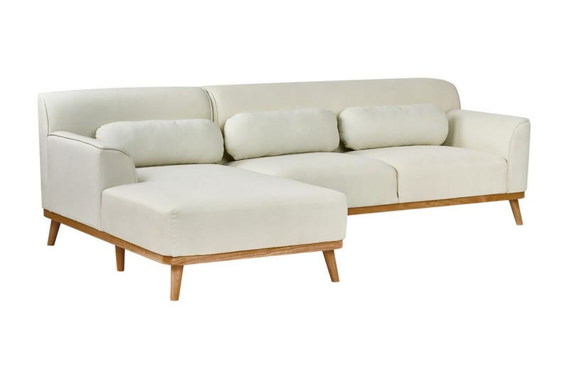 Bree Hörnsoffa 3-sits - Vit/Ljust trä - Möbler - Soffa - Bäddsoffa - Hörnbäddsoffa