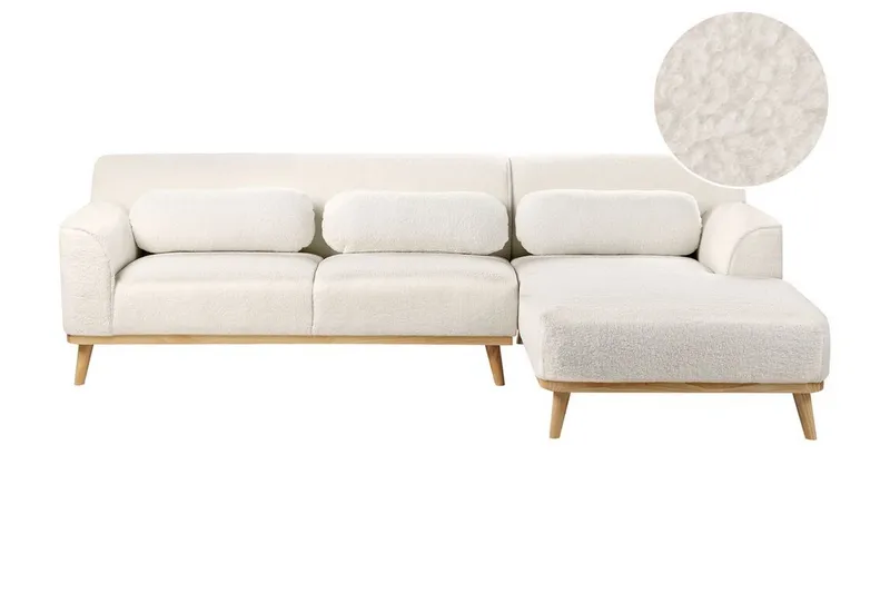 Bree Hörnsoffa 3-sits - Vit/Ljust trä - Möbler - Soffa - Hörnsoffa