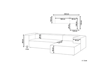 Britt Hörnsoffa 3-sits - Beige - Möbler - Soffa - Hörnsoffa