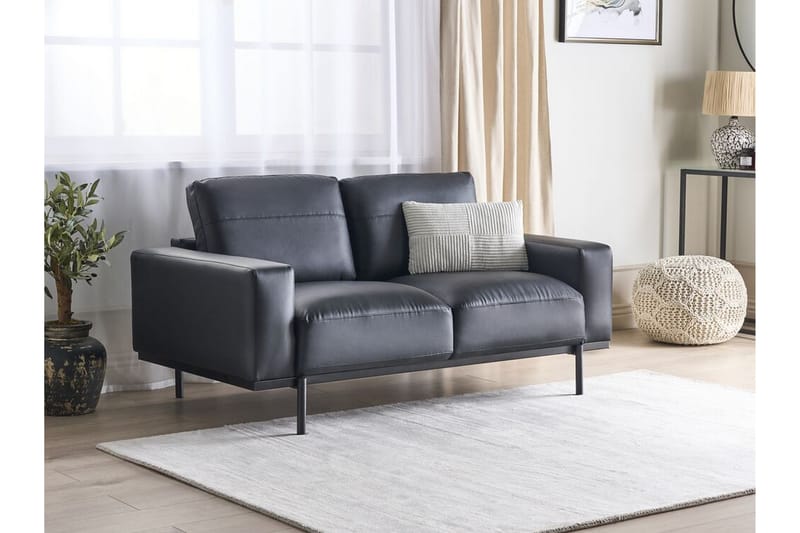 Bruna Soffa 2-sits - Svart - Möbler - Soffa - Skinnsoffa