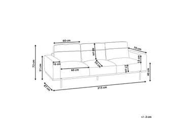 Bruna Soffa 3-sits - Brun - Möbler - Soffa - Skinnsoffa