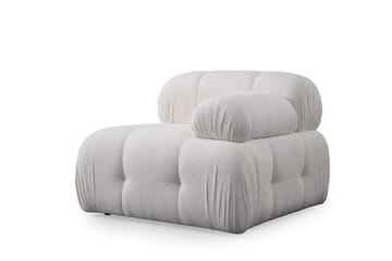Bubblig Divansoffa 2-sits Belgin med fasta armstöd - Vit - Möbler - Soffa - Divansoffa & schäslongsoffa - 2 sits soffa med divan