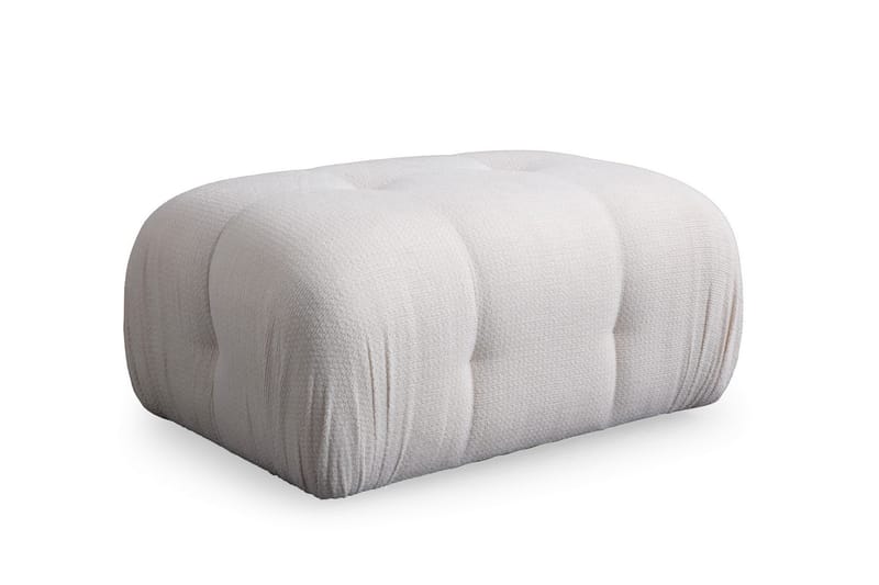Bubblig Divansoffa 2-sits Belgin med fasta armstöd - Vit - Möbler - Soffa - Divansoffa & schäslongsoffa - 2 sits soffa med divan