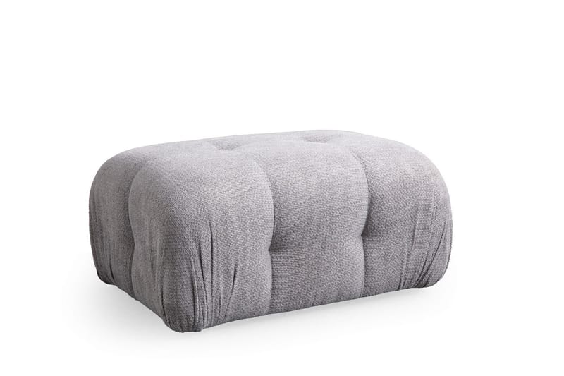 Bubblig Divansoffa Belgin 3-sits med fasta armstöd - Ljusgrå - Möbler - Soffa - Divansoffa & schäslongsoffa - 3 sits soffa med divan