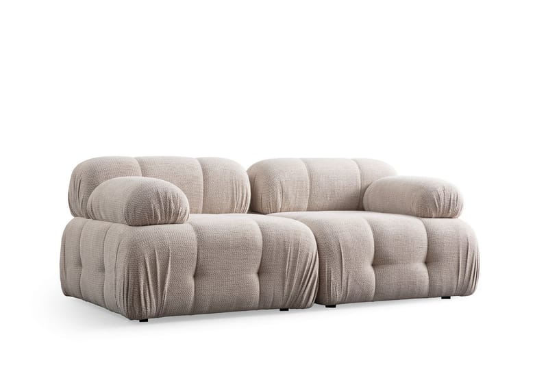 Bubblig Soffa 2-sits Belgin med fasta armstöd - Cream - Möbler - Soffa - 2 sits soffa