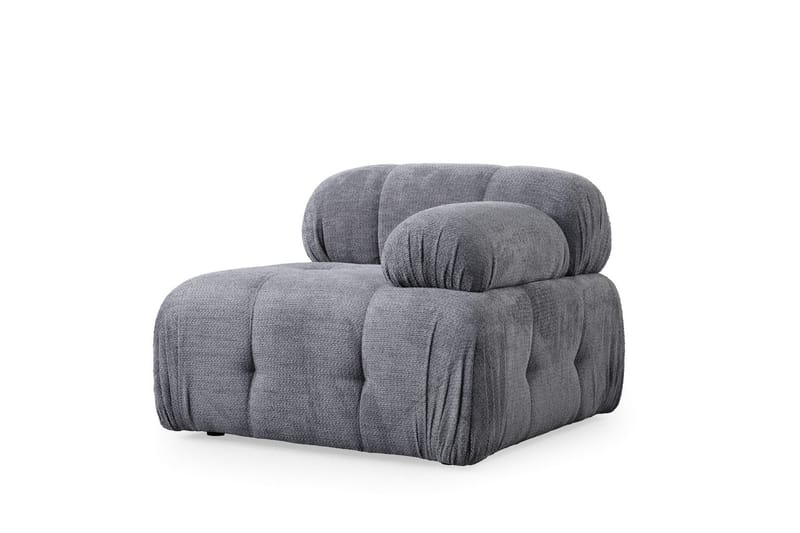 Bubblig Soffa 3-sits Belgin med fasta armstöd - Grå - Möbler - Soffa - 3 sits soffa