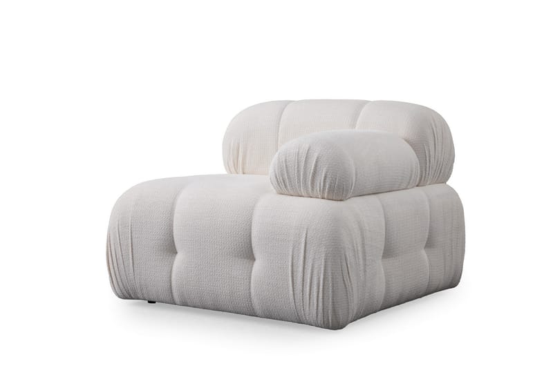 Bubblig Soffa 3-sits Belgin med fasta armstöd - Vit - Möbler - Soffa - 3 sits soffa