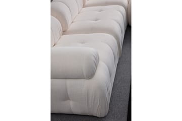 Bubblig Soffa 3-sits Belgin med fasta armstöd - Vit - Möbler - Soffa - 3 sits soffa