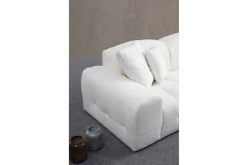 Buddy 4-sits Soffa med Divan - Vit - Möbler - Soffa - Divansoffa & schäslongsoffa - 4 sits soffa med divan