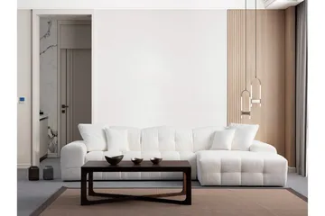 Buddy 4-sits Soffa med Divan - Vit - Möbler - Soffa - Divansoffa & schäslongsoffa - 4 sits soffa med divan