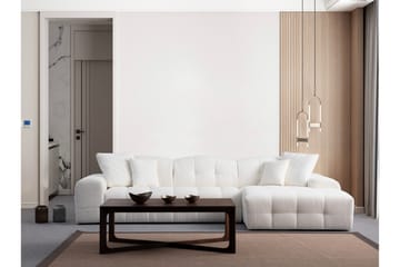 Buddy 4-sits Soffa med Divan - Vit - Möbler - Soffa - Divansoffa & schäslongsoffa - 4 sits soffa med divan