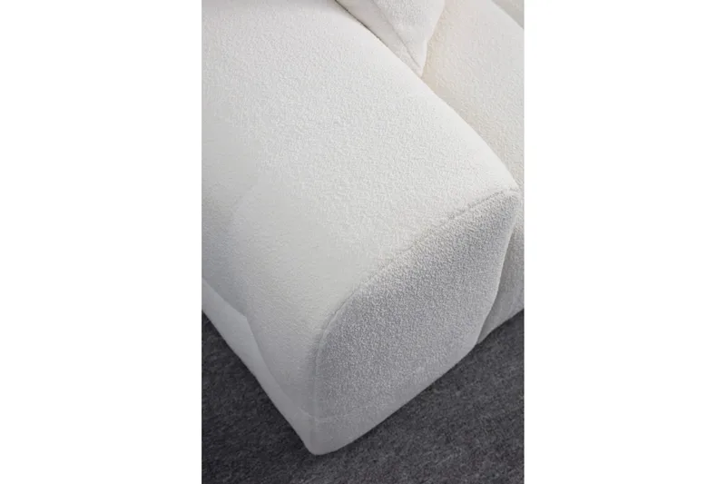 Buddy 4-sits Soffa med Divan - Vit - Möbler - Soffa - Divansoffa & schäslongsoffa - 4 sits soffa med divan