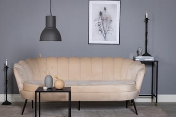 Calais 3-sits Svängd Soffa 180 cm i Sammet - Beige - Möbler - Soffa - 3 sits soffa