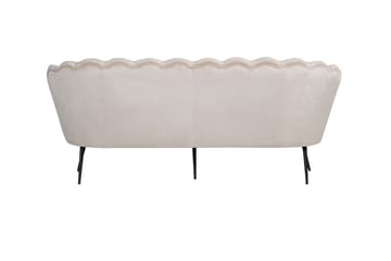 Calais 3-sits Svängd Soffa 180 cm i Sammet - Beige - Möbler - Soffa - 3 sits soffa