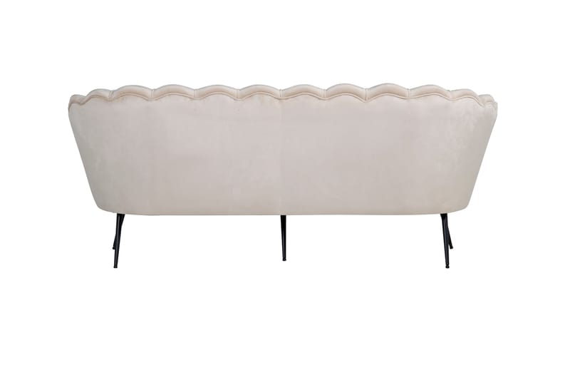 Calais 3-sits Svängd Soffa 180 cm i Sammet - Beige - Möbler - Soffa - 3 sits soffa