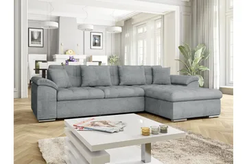 Camior Soffa med Divan 3-sits - Grå - Möbler - Soffa - Divansoffa & schäslongsoffa - 3 sits soffa med divan