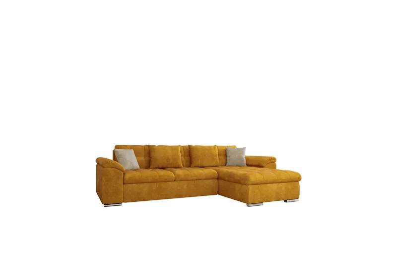 Camior Soffa med Divan 3-sits - Gul/Beige - Möbler - Soffa - Sammetssoffa